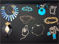 Lot Of Ten Fashion Necklaces