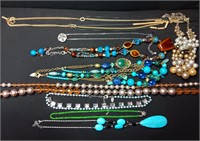 Lot Of Ten Fashion Necklaces