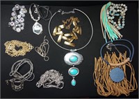 Lot Of Ten Fashion Necklaces