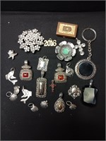 Mixed Lot Of Pendants And Pins