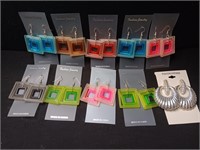 Ten Pairs Of Fashion Earrings