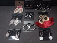 Ten Pairs Of Fashion Earrings