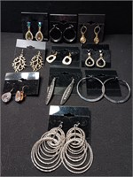 Ten Pairs Of Fashion Earrings