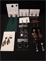 Ten Pairs Of Fashion Earrings