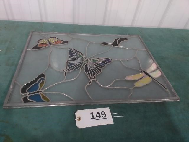 Leaded Glass Butterfly Window