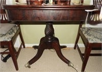 Late 19th Century Mahogany and burl flip top