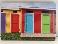 New - Sealed:  Colored Doors on Canvas