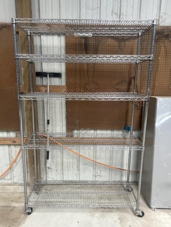 Wire Rack W/ Casters 48x18x72