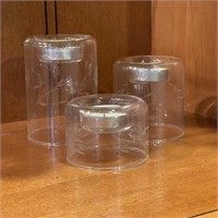 Etched Glass Votive Candle Holders