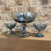 Trio of Carnival Glass