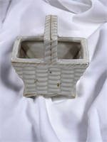 White  Antique Miniature Porcelain Basket