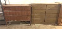 (2) Wooden Dressers 15x46x36 & 20x42x34