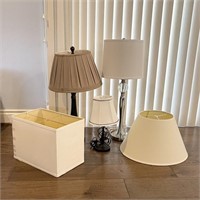 Trio of Lamps w/ Extra Lamp Shades