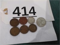 7 Canadian Coins 1941 through 1951
