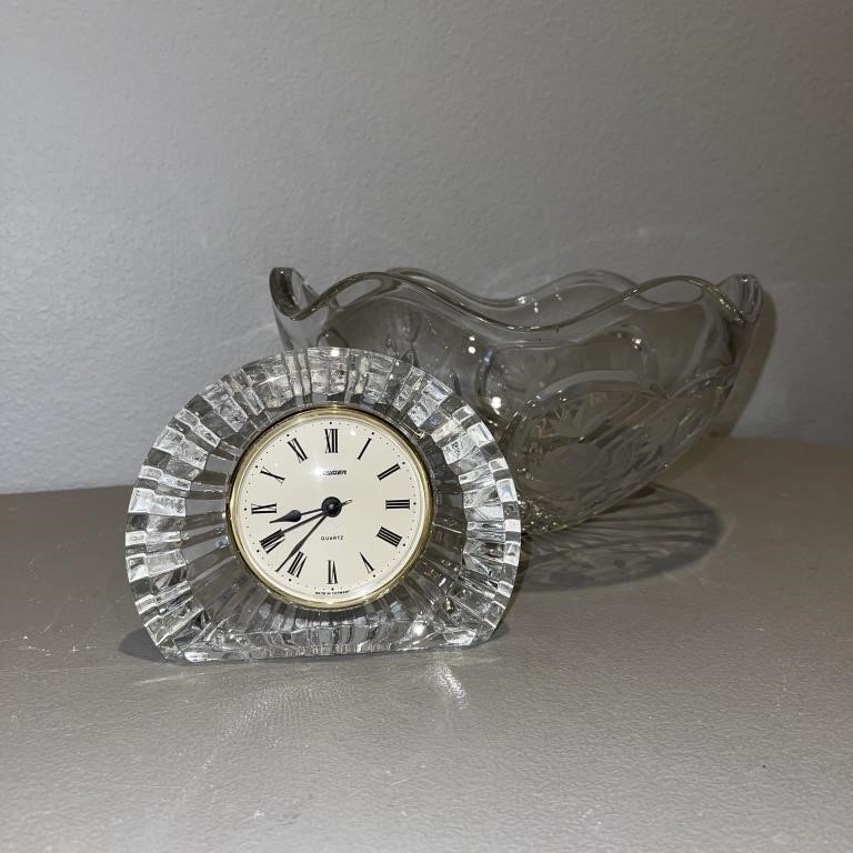 Crystal Bowl w/ Crystal Clock