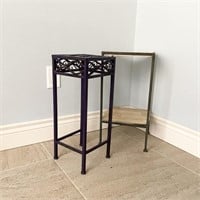 Pair of Small Square Patio Accent Tables