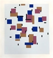 Piet Mondrian serigraph "Composition en bleu b"