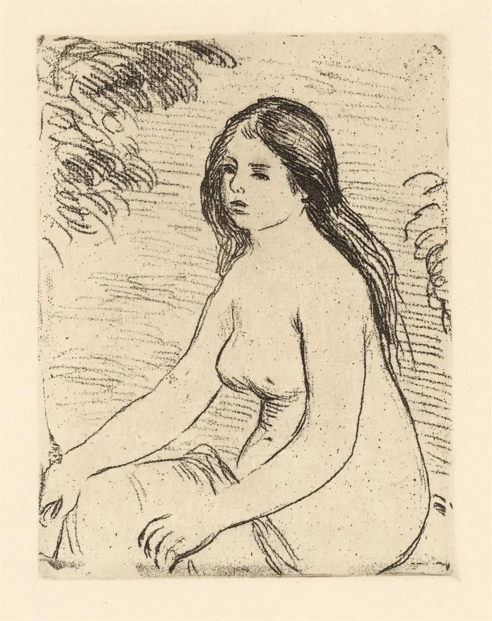 Pierre-Auguste Renoir "Femme nue assise" original