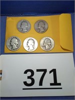 5 Washington Quarters