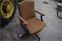 Brown Upholsterd office Chair