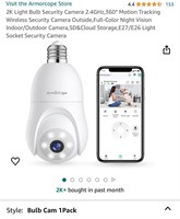 2K Light Bulb Security Camera