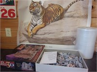 3d puzzle and large tiger poster