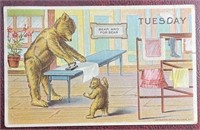 Antique 1907 Postmarked Bear Tuesday PPC Postcard