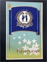 Vintage Handmade Serigraph Kentucky Postcard
