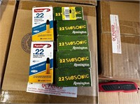 7 boxes assorted .22 Cal Ammo