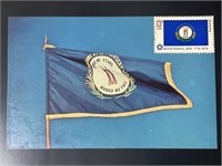 Vintage State of Kentucky Flag Picture Postcard