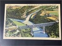 Vintage Kentucky High Bridge Postcard