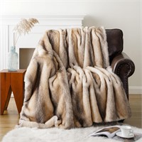 $150 (60"x80") Faux Fur Throw Blanket