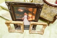(2) Gold Frames & (1) Framed Bride Photograph