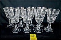 (8) Waterford Claret White Wine Glasses, 6"