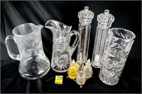 Crystal Water Pitcher; Crystal Vase; Water Pitcher