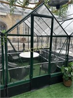 6' x 8' Green House / Patio Unit w/ Black Base