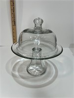 Glass Pedastal with Glass Lid 7 1/2"
