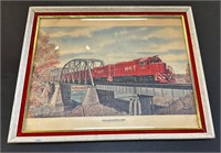 Katy Train Painting Crossing The Red River by Fogg