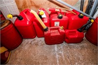 (4) 5-Gallon Plastic Gas Cans; 1.5 Gas Can;