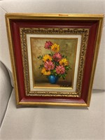 Hand painted flower painting (15 by 18)