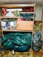 Contents of Shelving Unit - Christmas Trees,