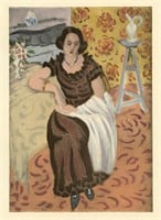Henri Matisse "Femme en robe brune" pochoir