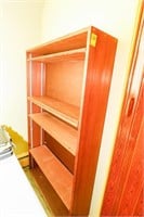 Wood Bookcase, 63" high x 38" wide x 9.5" deep