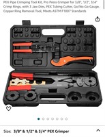 PEX Pipe Crimping Tool Kit