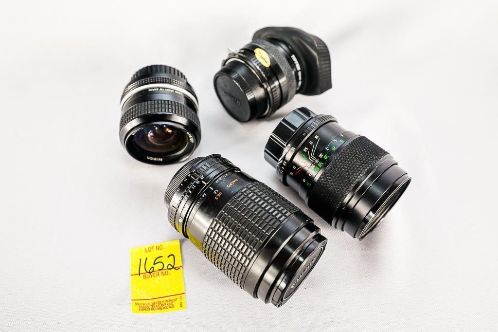 (4) Assorted Camera Lenses
