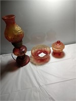 Vintage amberina glassware