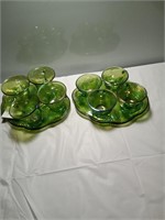 Green carnival glass