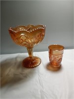 Vintage Marigold carnival glass.