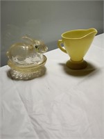 Yellow vintage glass