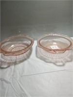 Pink depression glass